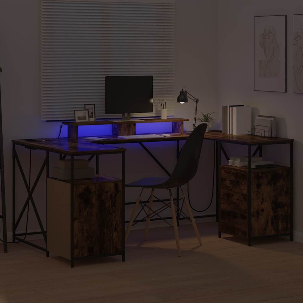 Scrivania Rovere fumé 182 x 101 x 87,5 cm Legno multistrato