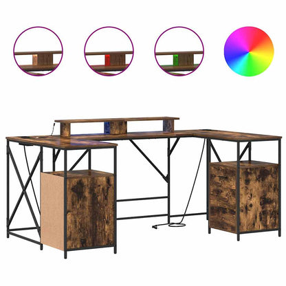 Scrivania Rovere fumé 182 x 101 x 87,5 cm Legno multistrato