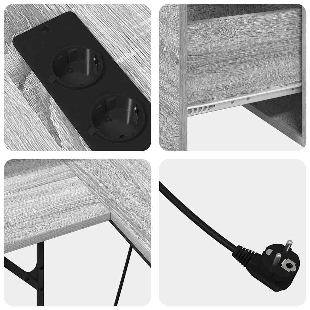 Scrivania Grigio Sonoma 182 x 101 x 87,5 cm Legno multistrato