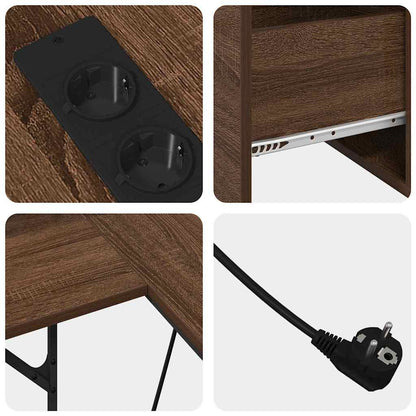 Scrivania Rovere Marrone 182 x 101 x 87,5 cm Legno multistrato