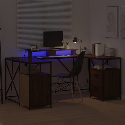 Scrivania Rovere Marrone 182 x 101 x 87,5 cm Legno multistrato