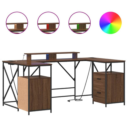 Scrivania Rovere Marrone 182 x 101 x 87,5 cm Legno multistrato