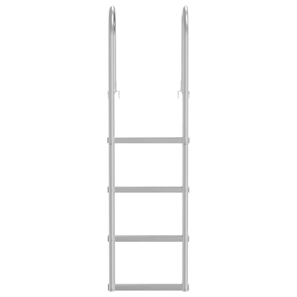 Scala da Dock a 4 Gradini Argento 45 ×11,5 ×162 cm Alluminio | homemem39