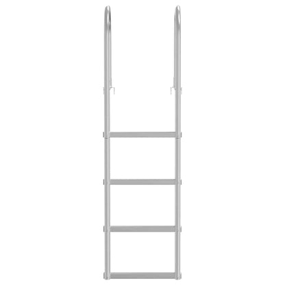 Scala da Dock a 4 Gradini Argento 45 ×11,5 ×162 cm Alluminio | homemem39