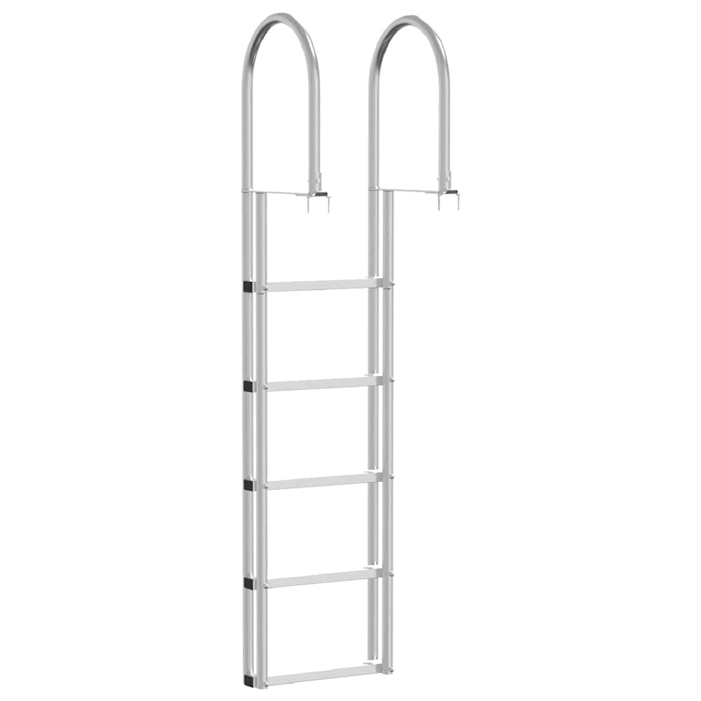 Scala da Dock a 5 Gradini Argento 45 ×11,5 ×190 cm Alluminio | homemem39