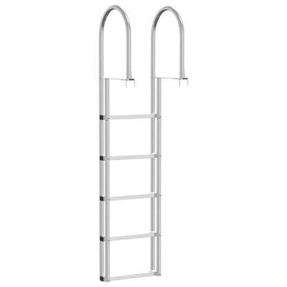Scala da Dock a 5 Gradini Argento 45 ×11,5 ×190 cm Alluminio | homemem39