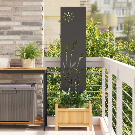 Schermo per privacy in giardino Traforo Nero 32 x 140 cm