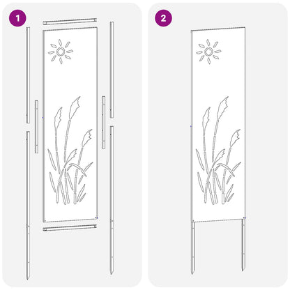 Schermo per privacy in giardino Traforo Antracite 32 x 140 cm