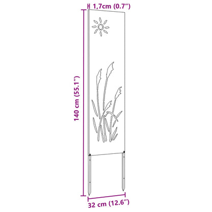 Schermo per privacy in giardino Traforo Antracite 32 x 140 cm