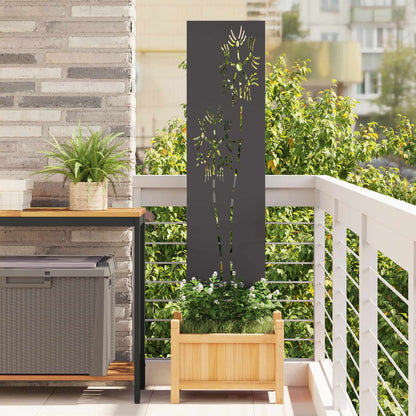 Schermo per privacy in giardino Traforo Nero 32 x 140 cm | homemem39