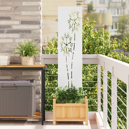 Schermo per privacy in giardino Traforo Bianco 32 x 140 cm