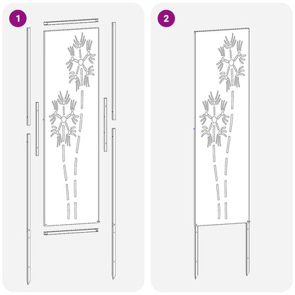 Schermo per privacy in giardino Traforo Antracite 32 x 140 cm | homemem39