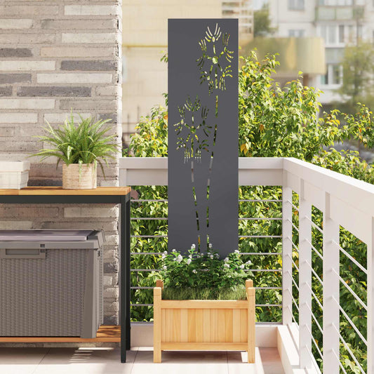 Schermo per privacy in giardino Traforo Antracite 32 x 140 cm | homemem39