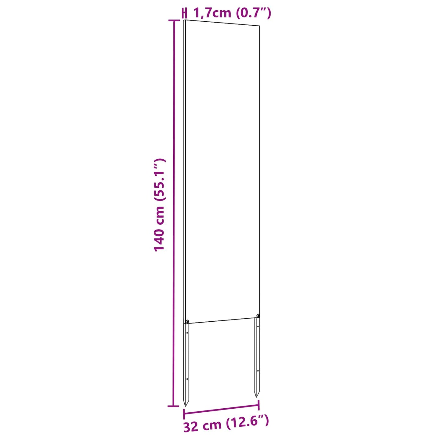 Schermo per privacy in giardino Oliver verde 32 x 140 cm | homemem39