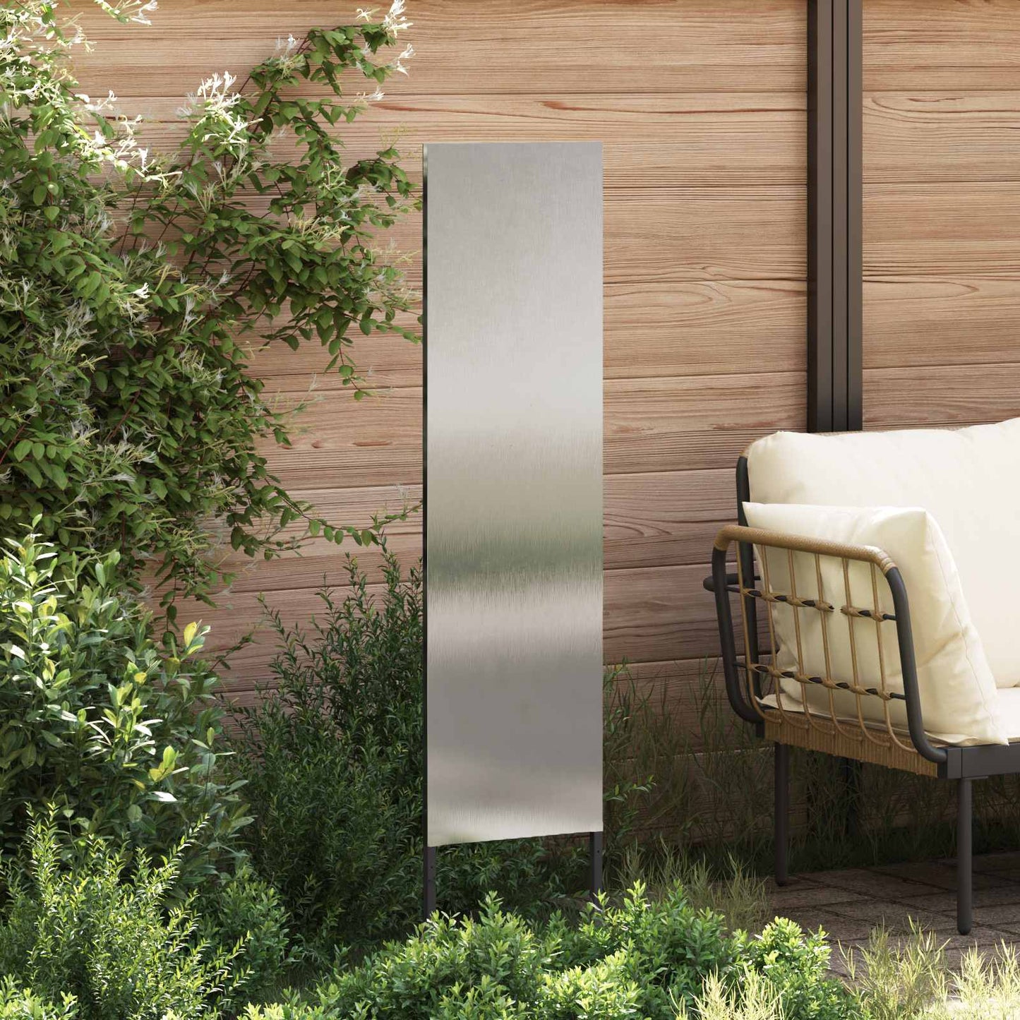 Schermo per privacy in giardino Traforo Argento 32 x 140 cm | homemem39
