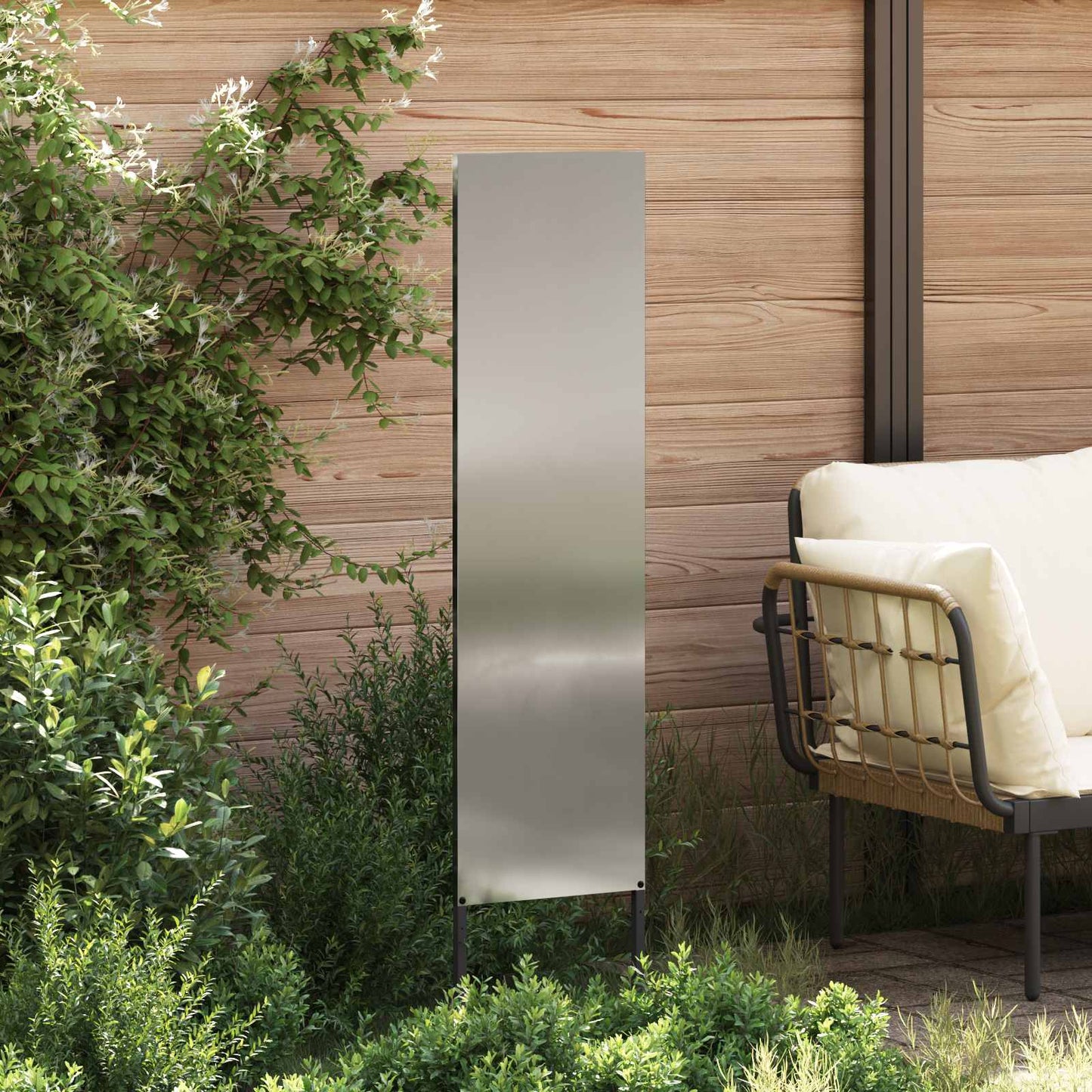 Schermo per privacy in giardino Traforo Argento 32 x 140 cm | homemem39