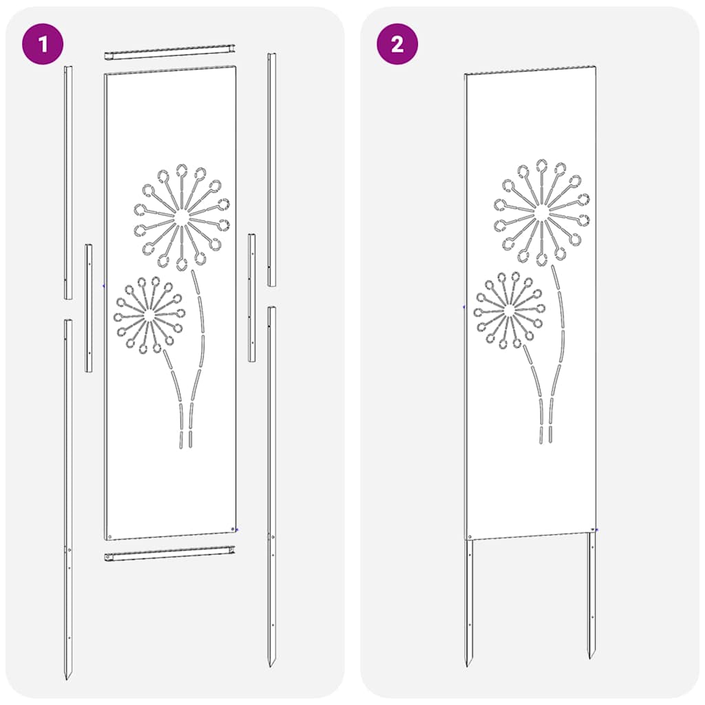 Schermo per privacy in giardino Traforo Argento 32 x 140 cm