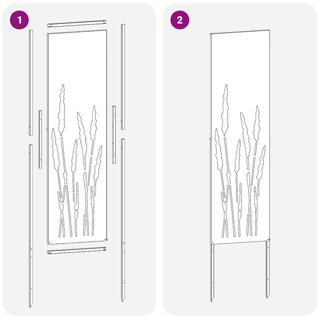 Schermo per privacy in giardino Traforo Antracite 32 x 140 cm