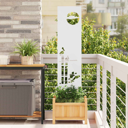 Schermo per privacy in giardino Traforo Bianco 32 x 140 cm | homemem39