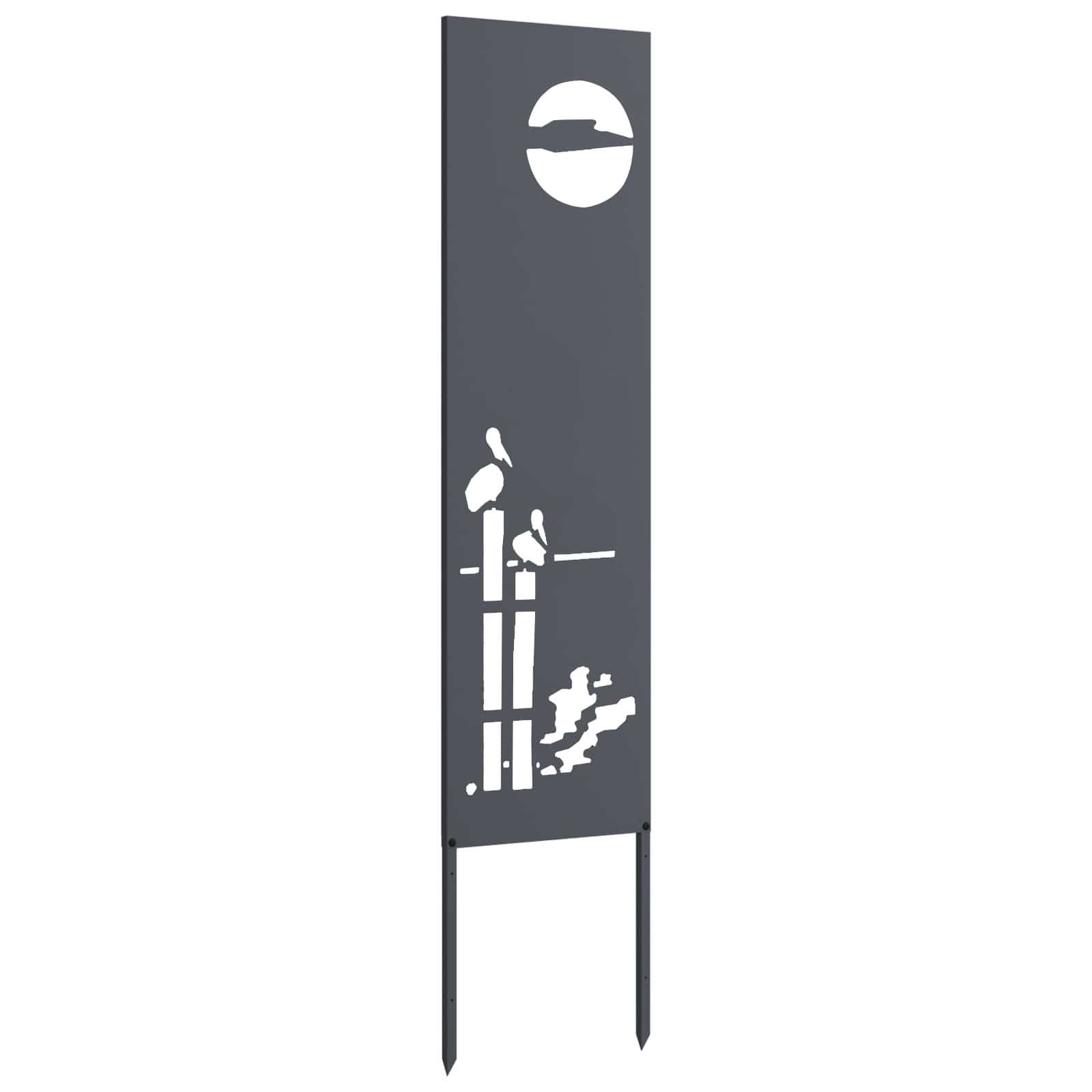 Schermo per privacy in giardino Traforo Antracite 32 x 140 cm | homemem39