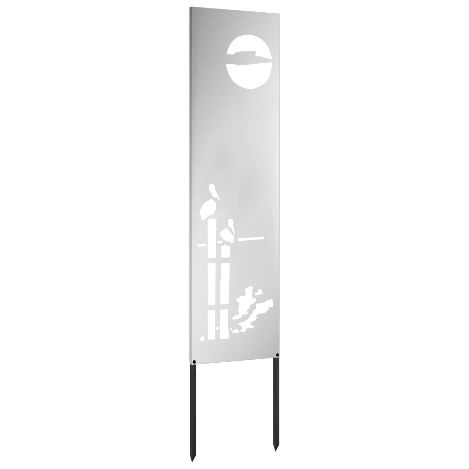 Schermo per privacy in giardino Traforo Argento 32 x 140 cm | homemem39