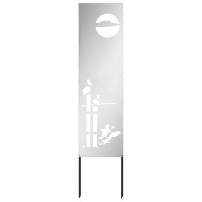 Schermo per privacy in giardino Traforo Argento 32 x 140 cm | homemem39