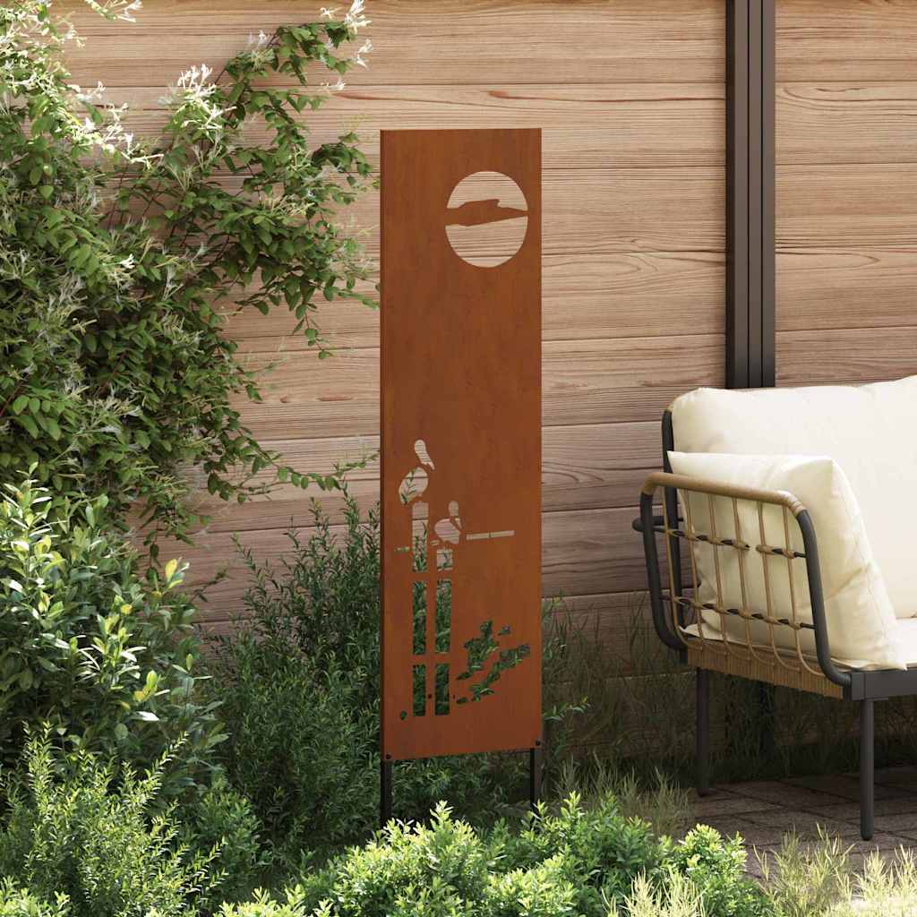 Schermo per privacy in giardino Traforo Ruggine 32 x 140 cm