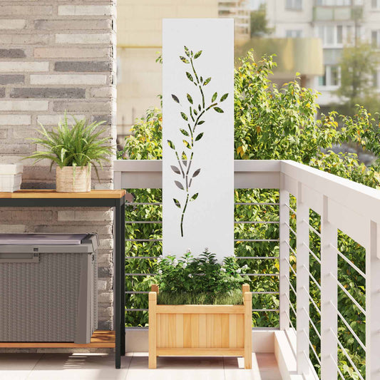 Schermo per privacy in giardino Floreale Bianco 32 x 140 cm
