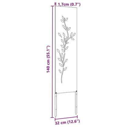 Schermo per privacy in giardino Floreale Bianco 32 x 140 cm