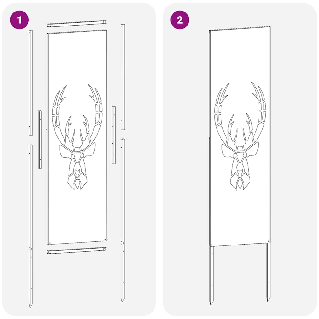 Schermo per privacy in giardino Stampa animale Nero 32 x 140 cm