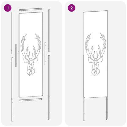 Schermo per privacy in giardino Stampa animale Nero 32 x 140 cm