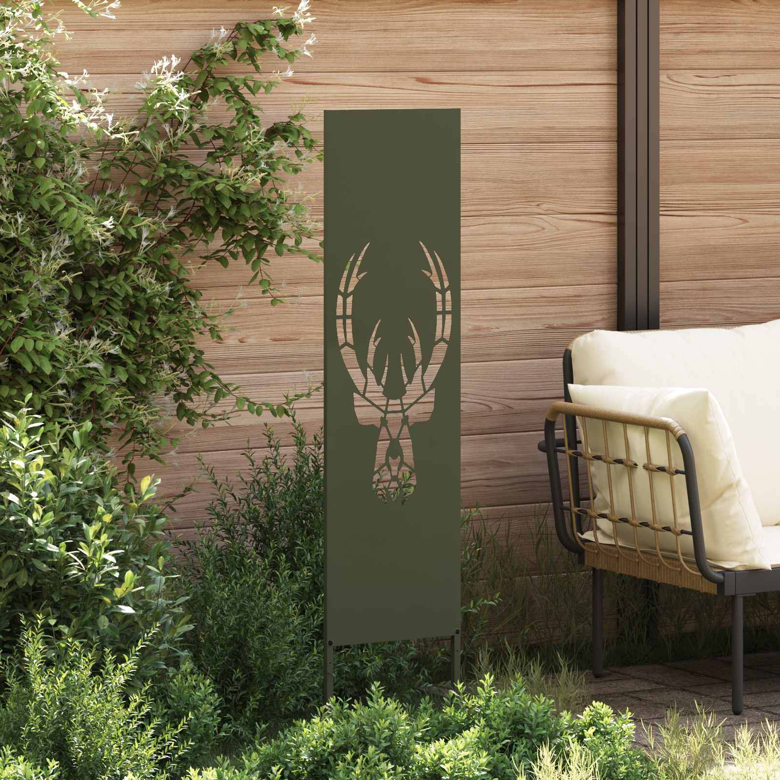 Schermo per privacy in giardino Oliver verde 32 x 140 cm | homemem39