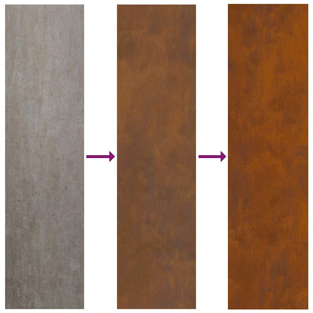 Schermo per privacy in giardino Ruggine 32 x 140 cm