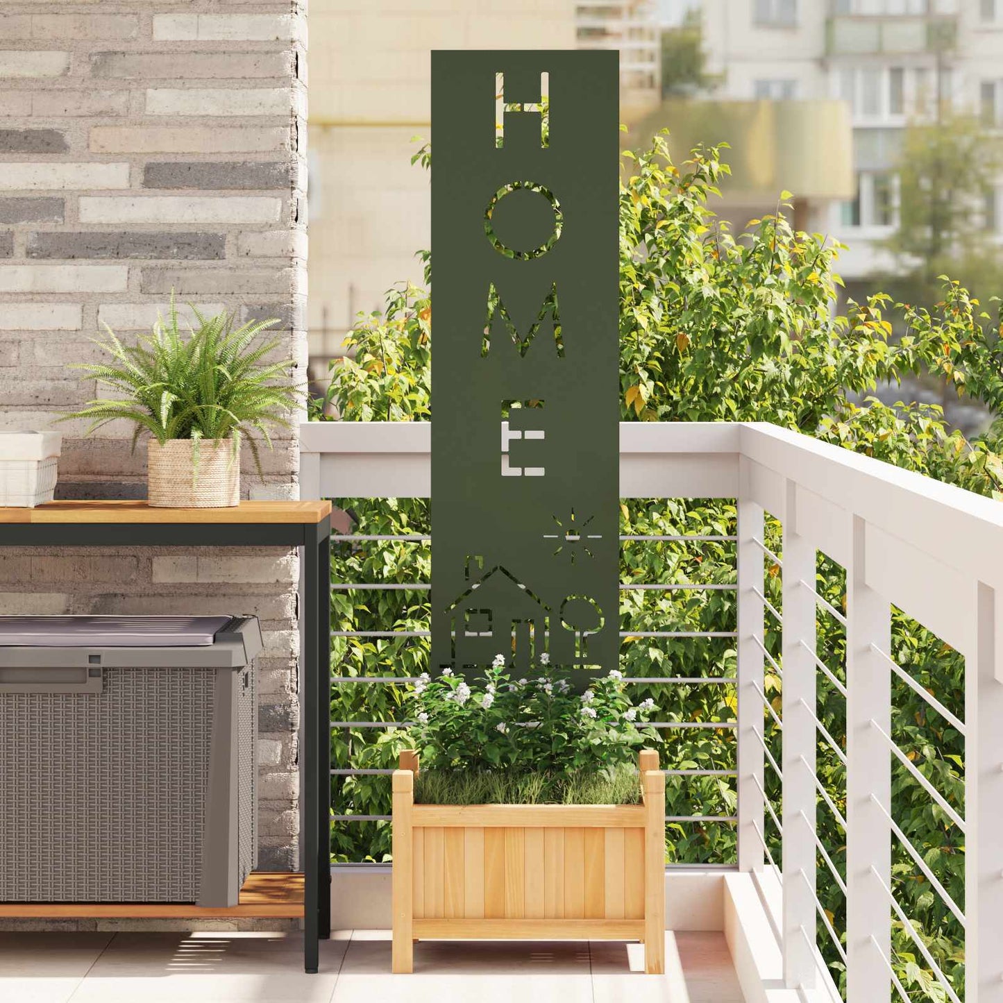 Schermo per privacy in giardino Oliver verde 32 x 140 cm
