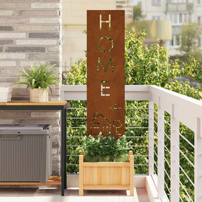 Schermo per privacy in giardino Traforo Ruggine 32 x 140 cm