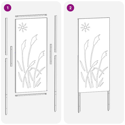 Schermo per privacy in giardino Traforo Antracite 50 x 140 cm