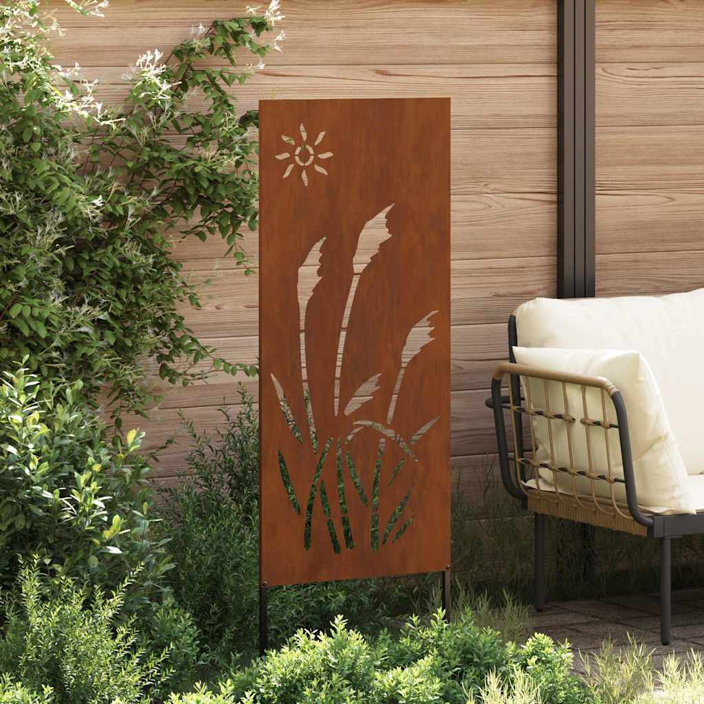 Schermo per privacy in giardino Traforo Ruggine 50 x 140 cm
