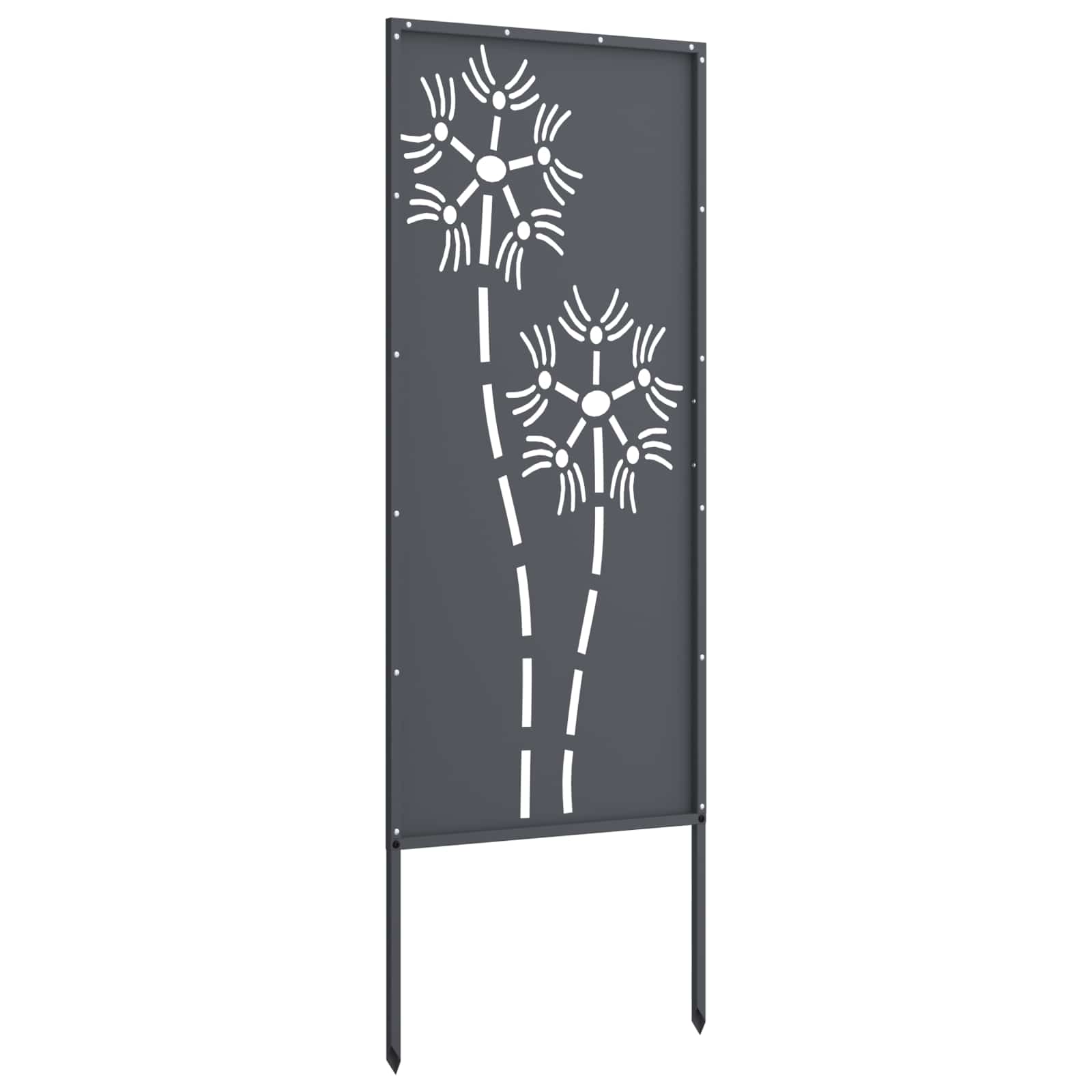 Schermo per privacy in giardino Traforo Antracite 50 x 140 cm | homemem39