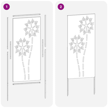 Schermo per privacy in giardino Traforo Argento 50 x 140 cm