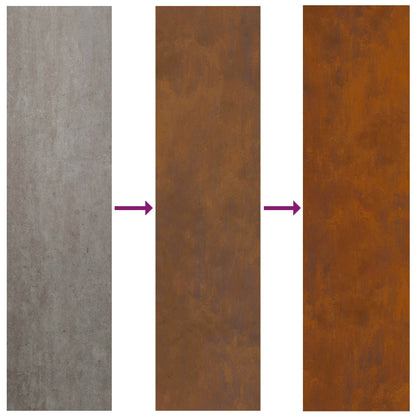 Schermo per privacy in giardino Traforo Ruggine 50 x 140 cm