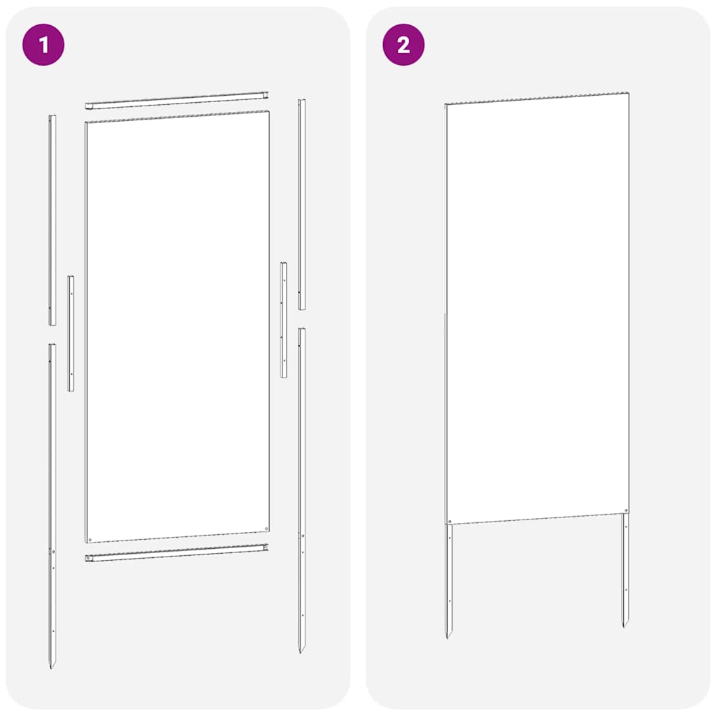 Schermo per privacy in giardino Traforo Nero 50 x 140 cm