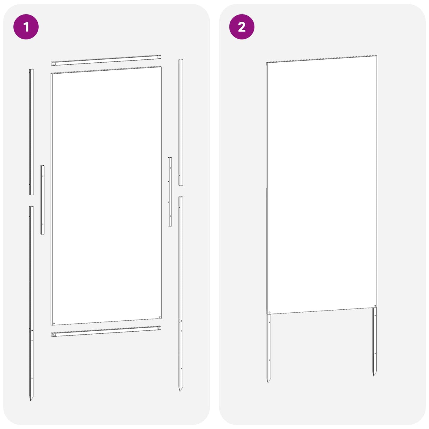 Schermo per privacy in giardino Traforo Argento 50 x 140 cm