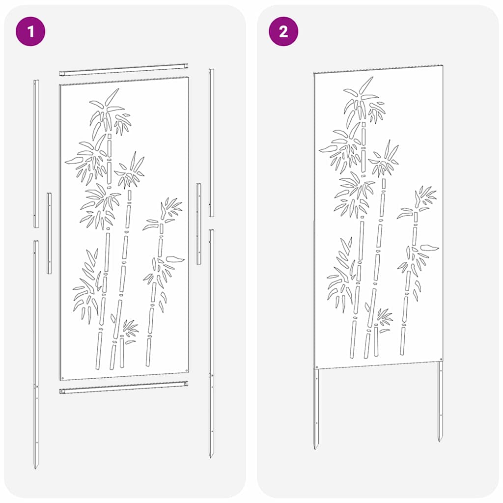 Schermo per privacy in giardino Floreale Bianco 50 x 140 cm