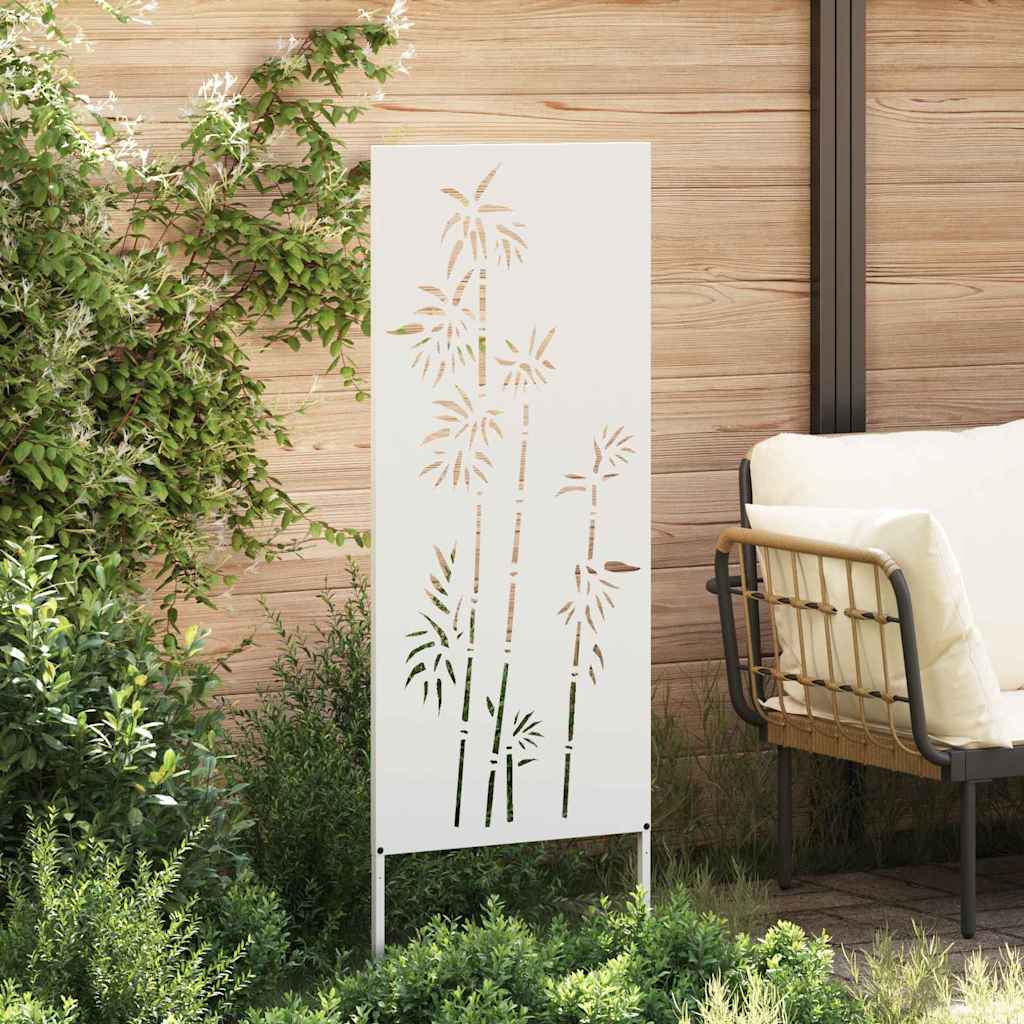 Schermo per privacy in giardino Floreale Bianco 50 x 140 cm
