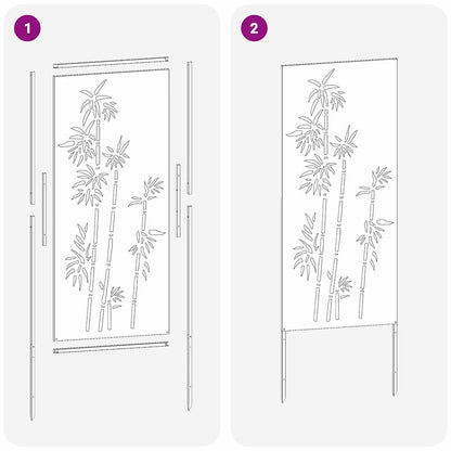 Schermo per privacy in giardino Floreale Ruggine 50 x 140 cm