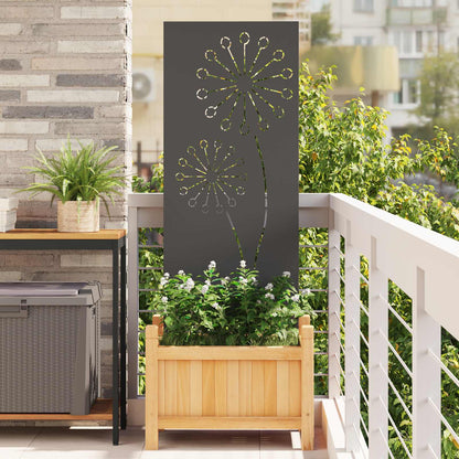 Schermo per privacy in giardino Traforo Nero 50 x 140 cm | homemem39