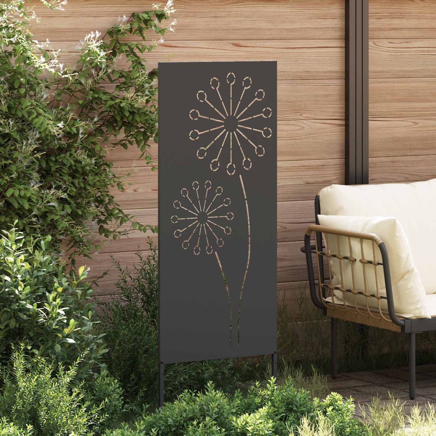 Schermo per privacy in giardino Traforo Nero 50 x 140 cm | homemem39
