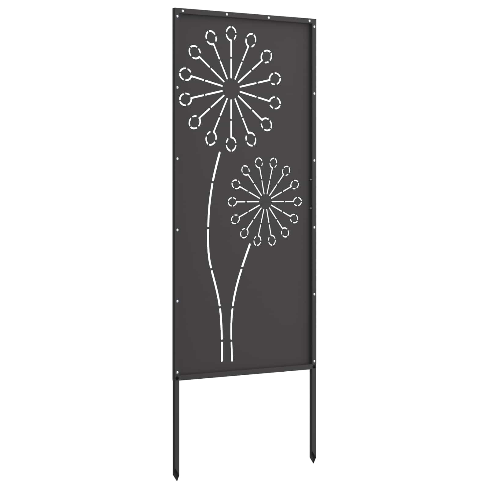 Schermo per privacy in giardino Traforo Nero 50 x 140 cm | homemem39