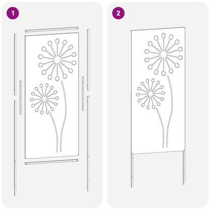 Schermo per privacy in giardino Traforo Antracite 50 x 140 cm | homemem39