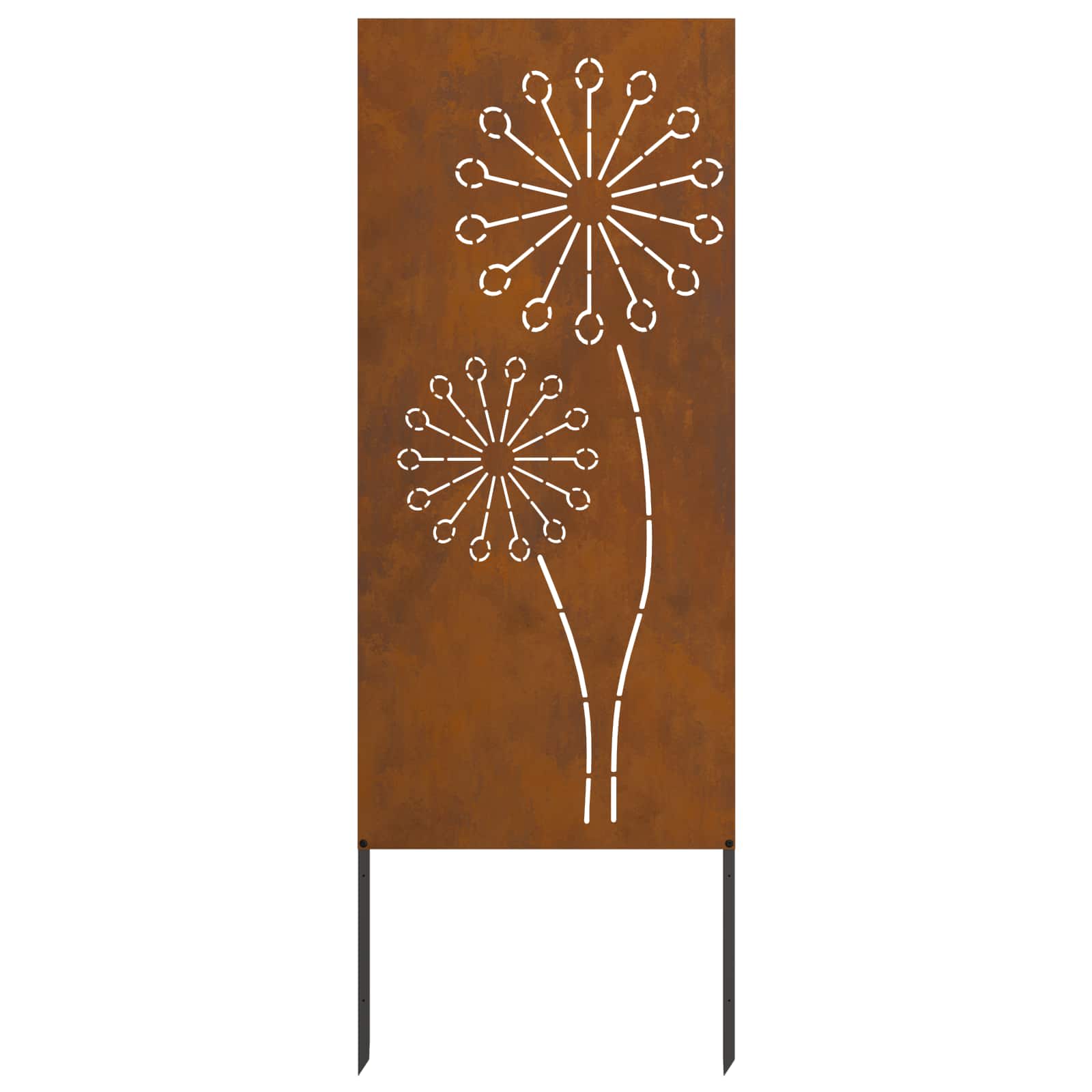 Schermo per privacy in giardino Traforo Ruggine 50 x 140 cm | homemem39